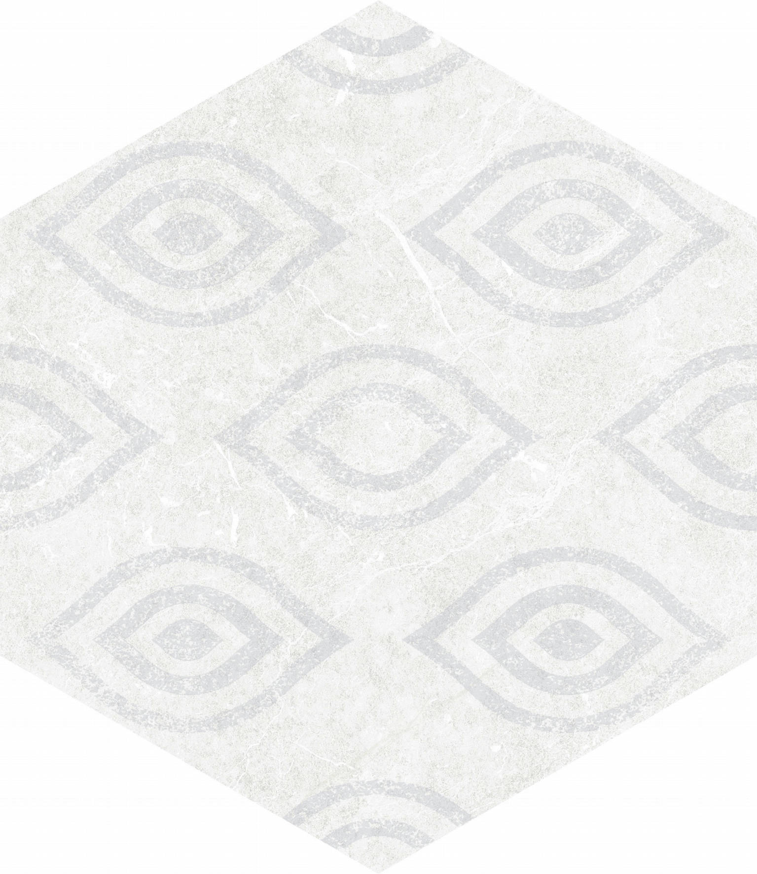 Form 5.5X6.3” White Decor Hexagon | Roma Tile NY