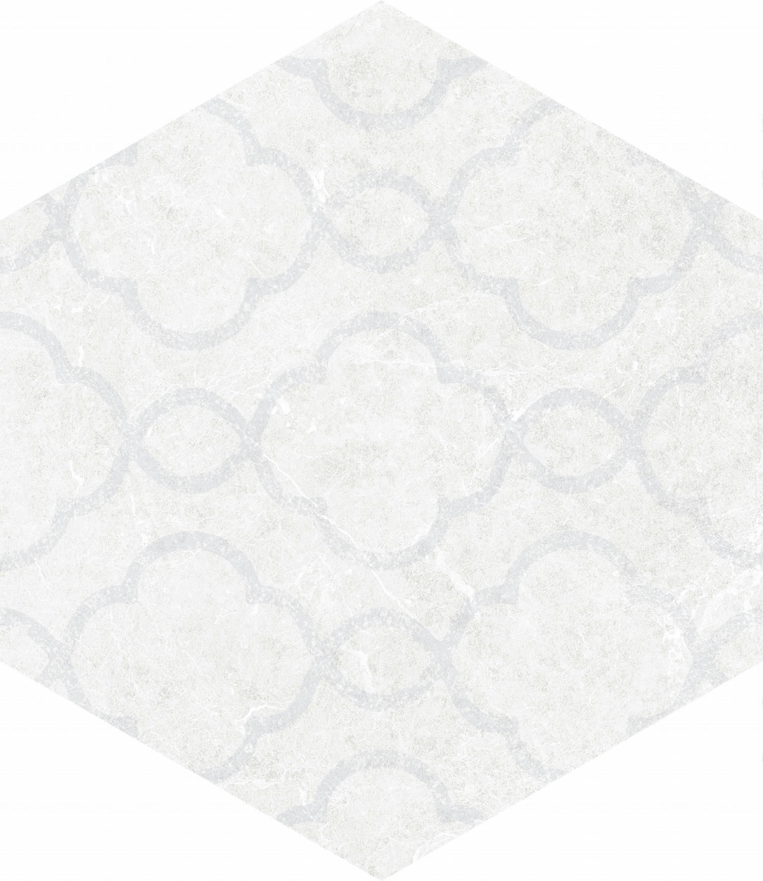 Form 5.5X6.3” White Decor Hexagon | Roma Tile NY