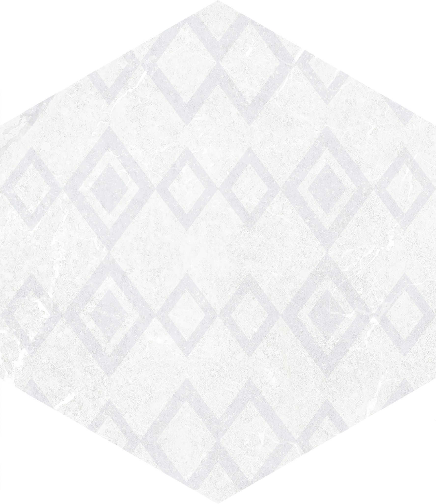 Form 5.5X6.3” White Decor Hexagon | Roma Tile NY