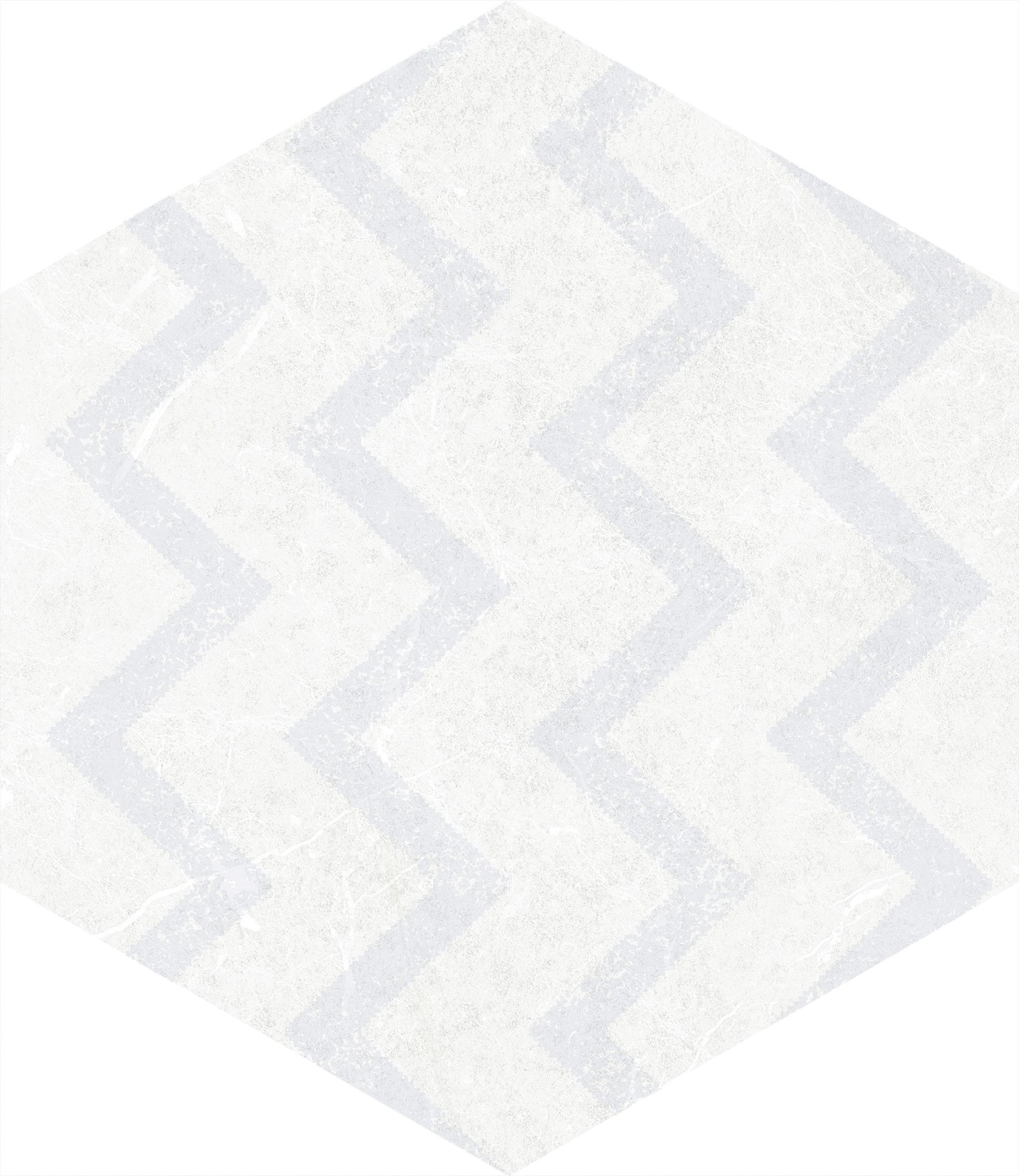 Form 5.5X6.3” White Decor Hexagon | Roma Tile NY